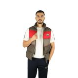Erkek Dik Yaka Renk Geiş Desenli Şişme Kolsuz Cepli Siyah Yelek EM003270 AF18231-U8120