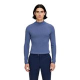 Erkek Dik Yaka Uzun Kol Fitilli Dar Kalıp Triko Kazak Kış Sezonu İçin Modern ve Konforlu Stil -Indigo-2XL