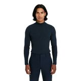 Erkek Dik Yaka Uzun Kol Fitilli Dar Kalıp Triko Kazak Kış Sezonu İçin Modern ve Konforlu Stil -Lacivert-2XL