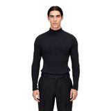 Erkek Dik Yaka Uzun Kol Fitilli Dar Kalıp Triko Kazak Kış Sezonu İçin Modern ve Konforlu Stil -Siyah-XL