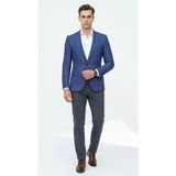 Erkek Dokulu Kumaş Slim Fit Blazer Ceket – Şık Modern Kesim Tek Düğmeli