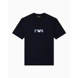 Erkek Dokuma Bisiklet Yaka Kısa Kollu Günlük Lacivert T-Shirt EM005233 AF13715-UB118