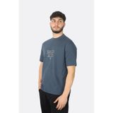 Erkek Dokuma Bisiklet Yaka Kısa Kollu Günlük Mavi1 T-Shirt 6D1TQ9 1JWZZ-07C0