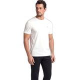 Erkek Dokuma Kumaş Düz Bisiklet Yaka Beyaz T-Shirt 25411026SM-108
