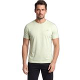 Erkek Dokuma Kumaş Düz Bisiklet Yaka Yeşil T-Shirt 25411026SM-574
