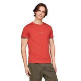 Erkek Dokuma Kumaş Kısa Kol Düz Model Kırmızı T-Shirt MW0MW32584-XM0