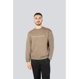 Erkek Dokuma Kumaş Regular Fit Yuvarlak Yaka Uzun Kollu Kahverengi Sweatshirt EM001126 AF10013-U6195