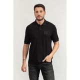 Erkek Düğme Kapama Kısa Kol%100 Pamuk Siyah Polo Yaka T-Shirt XM001372 AF16262-UC001