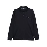 Erkek Düğme Kapama Uzun Kol Polo Yaka Reqgular Fit Lacivert-Gümüş Polo Yaka T-Shirt 15311727-50F