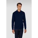 Erkek Düğme Kapama Uzun Kol Polo Yaka Reqgular Fit Lacivert-Gümüş Polo Yaka T-Shirt 15311727-50F