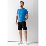 Erkek Düğme Kapamalı Kargo Cepli Pamuklu Şort Siyah - 2855 - 2XL