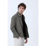 Erkek Düğmeli Çift Cepli Boxy Fit Ince Ceket haki - 26Y 99549 - XL