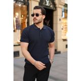 Erkek Düğmeli Yaka Kısa Kollu Triko Tişört