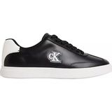 Erkek Düşük Bilekli Ck Logo Detaylı Rahat Tabanlı Siyah Sneaker