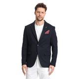 Erkek Düz 360 Her Yöne Esneyen Slim Fit Dar Kesim Mono Yaka Basic Blazer Ceket Lacivert 48