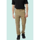 Erkek Düz Kaki Rüzgar Geçirmez Trekking Pantolonu Erciyes Outdoor Pantolon Dönüştürülebilir - 5XL
