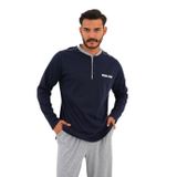 Erkek Düz Patlı Lacivert Pijama Takımı 8000