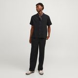 Erkek Düz Renk Dügme Kapamali Gömlek - Luke - 001 Siyah - 2XL