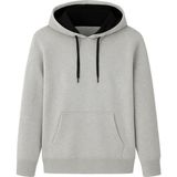 Erkek Düz Renk Gri Kapüşonlu Sweatshirt Erkek Sweatshirt Gri