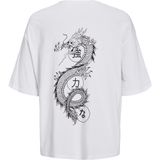 Erkek Ejderha Baskili Tisört - Dragon - 001 - Beyaz - M