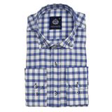 Erkek Ekose Klasik Uzun Kol Gömlek Oxford BGL-ST02989 MAVİ S