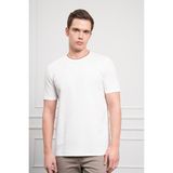 Erkek Ekru Trend Bisiklet Yaka Dinamik Fit T-Shirt - 2XL