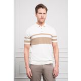Erkek Ekru Trend Dynamic Fit Rahat Kesim Polo Yaka T-Shirt