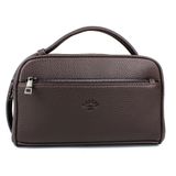 Erkek El Çantası Portföy Çanta İki Bölmeli El Çantası Clutch Çanta (Kahverengi)