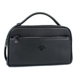Erkek El Çantası Portföy Çanta İki Bölmeli El Çantası Clutch Çanta (Siyah)