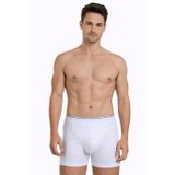 Erkek Elastanlı Beyaz Boxer 889