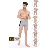 Erkek Elastanlı Biyeli Gri Boxer 850 6'lı Ekonomik Paket - XL