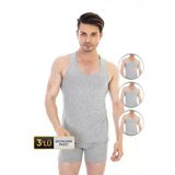 Erkek Elastanlı Gri Atlet 917 3'lü Ekonomik Paket