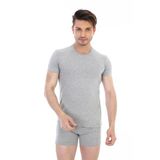 Erkek Elastanlı Gri Melanj T-Shirt 954