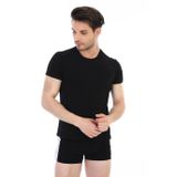 Erkek Elastanlı Siyah T-Shirt 954
