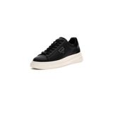 Erkek Elban Deri Kalın Tabanlı Sneaker - Siyah | 44
