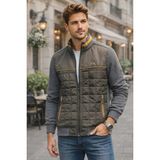 Erkek Fermuarlı Kapitone Mont – Spor & Şehir Stili - Lacivert - Siyah