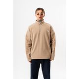 Erkek Ffb Yarım Fermuarlı Oversize Polar Ceket Bej
