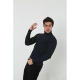 Erkek Fitilli Kaşkorse Kumaş Boğazlı Full Likralı Slimfit Body - Siyah