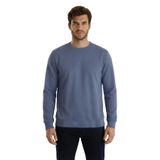 Erkek Focus Esnek Kumaş Yumuşak Dokulu Günlük Sweatshirt Mavi XL