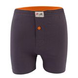 Erkek Füme %100 Pamuk Kemerli Düğmeli Boxer (L, Füme)