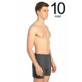 Erkek Füme 10'lu Paket Penye Düğmeli Boxer ELF568T0117CCM10