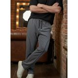 Erkek Füme Baggy Biyeli Oversize Relaxed 4 Mevsim Eşofman Altı Bol Paça 2 Iplik Tam Kalıp - 2XL