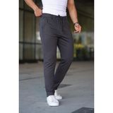 Erkek Füme Jogger Pantolon – Bağcıklı Fermuarlı Cepli - 2534 - S