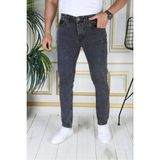 Erkek Füme Regular Fit Kot Pantolon Likralı Esnek Jean Füme/gri Phantom Jeans - 32