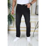 Erkek Füme/gri Regular Fit Kot Pantolon Likralı Esnek Jean Battal Boru Paça Phantom Jeans - 36