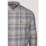 Erkek Gömlek Bej Uzun Kol Ekose Kareli Flanel Yün Tuşeli Slim Fit Düğmeli Yaka Shirt NCS JEANS 7269 BEJ M