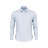 Erkek Gömlek - Slim Fit Klasik Model - Uzun Kollu Şık Ofis ve Günlük Kombin (Mavi, Small)