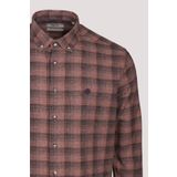 Erkek Gömlek Uzun Kol Kiremit Ekose Kareli Flanel Yün Tuşeli Slim Fit Düğmeli Yaka Shirt NCS JEANS 7266 KİREMİT M