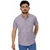 Erkek Gömlek Yaka Düğmeli Merserize Tişört 4680 BGL-ST04531 LİLA 2XL