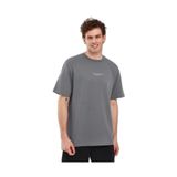 Erkek Graphic Tee Oversize Reflektörlü Logo T-Shirt - Gri
